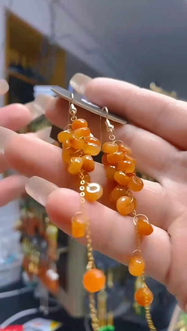 翡翠合金耳饰211翡翠耳钩