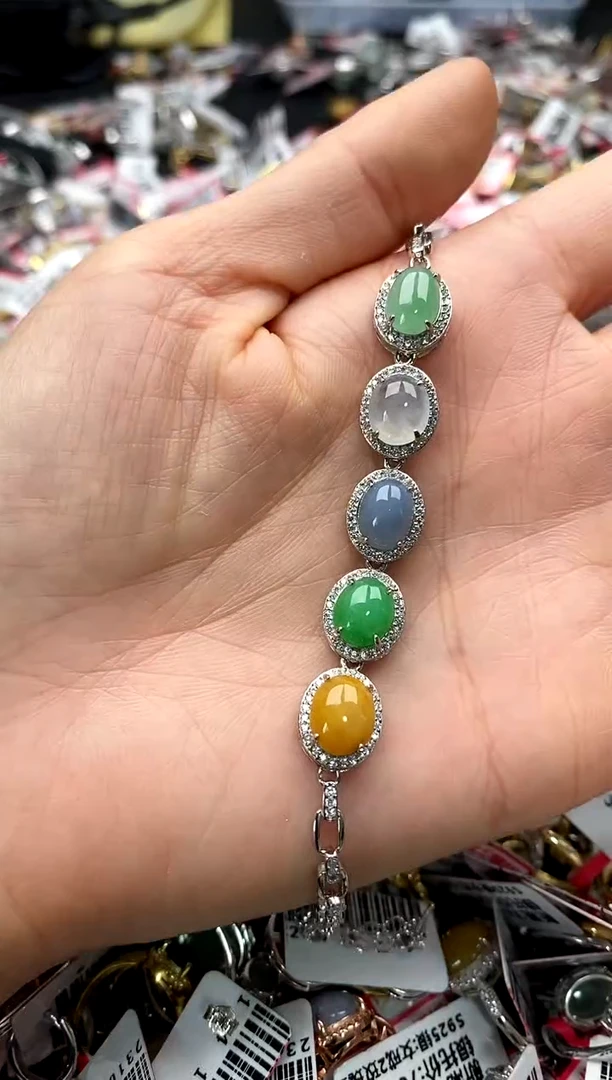 【闪购商品】翡翠戒指银S925镶嵌7777777   4