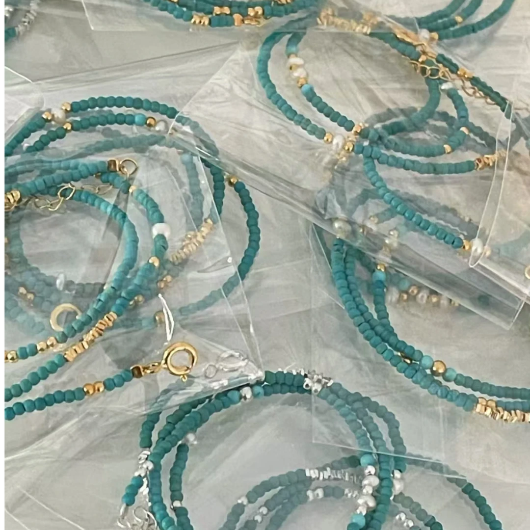 链子925银亚克力 s925银银珠手工简约轻奢波斯米亚风百搭项链