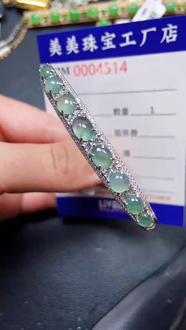 颈饰银S925镶嵌翡翠4514