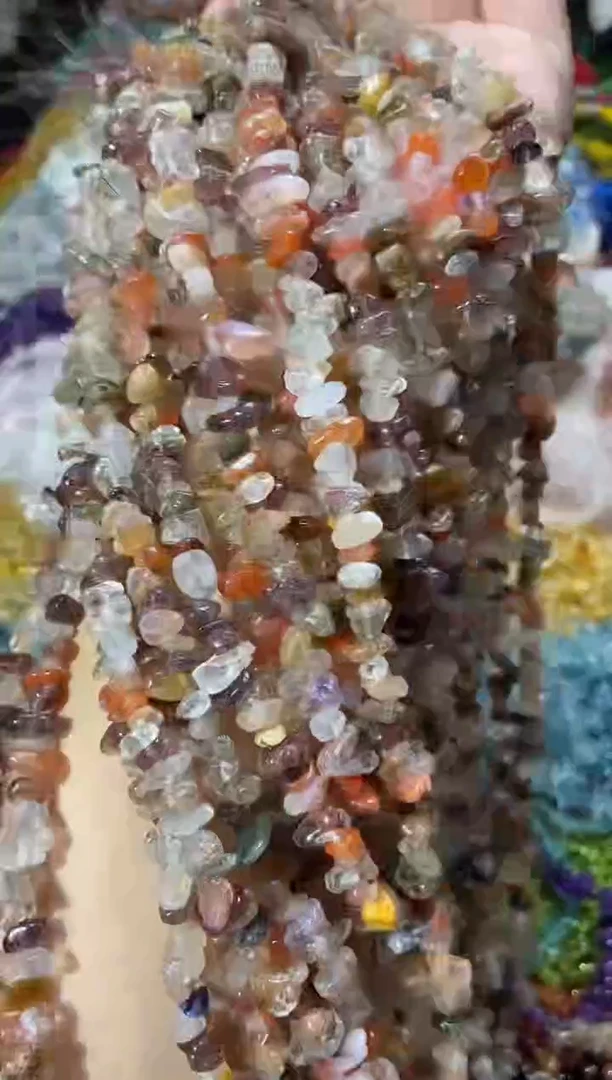 水晶珠宝半成品未镶嵌彩发晶