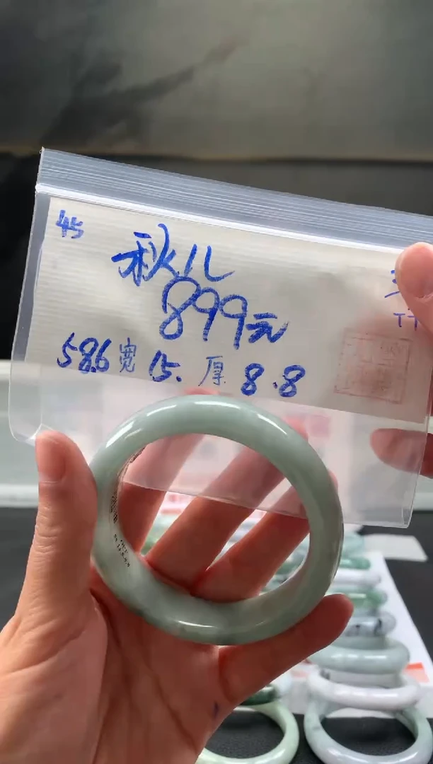未镶嵌手镯翡翠秋***儿翡翠手镯 序号#45