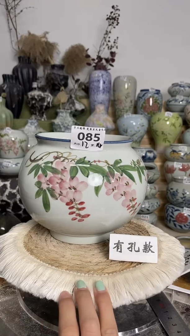 景德镇陶瓷花盆085  陶瓷制品 默认有点误差哦~