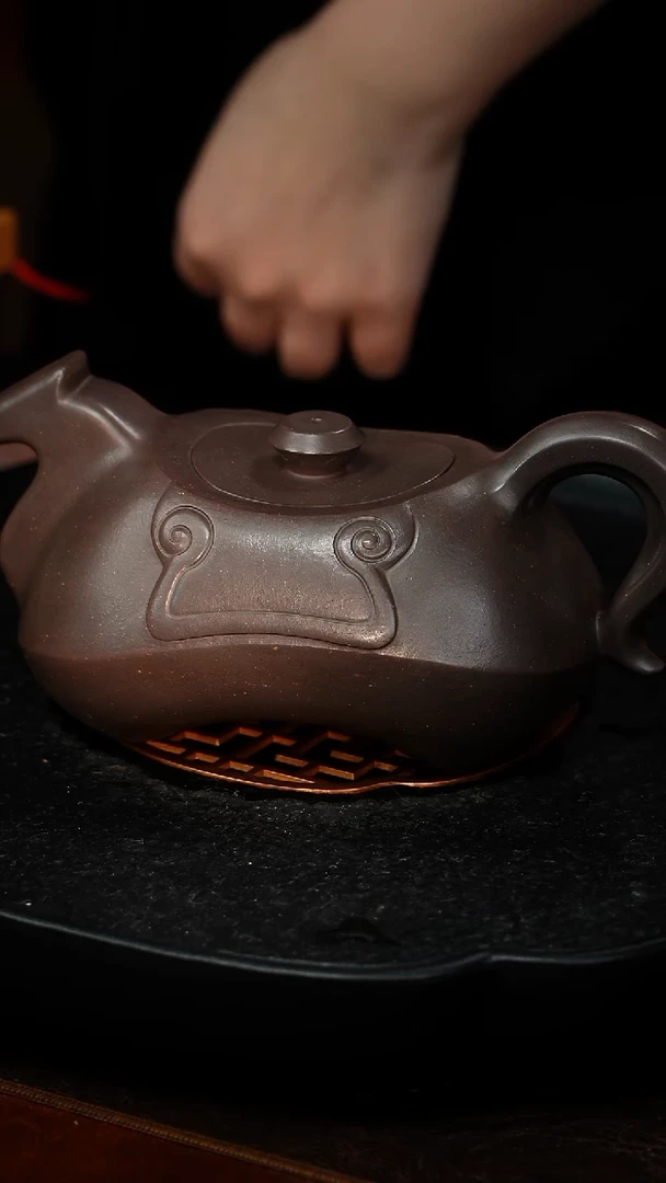 茶壶紫砂程辉 汉马66 青灰段 450毫升
