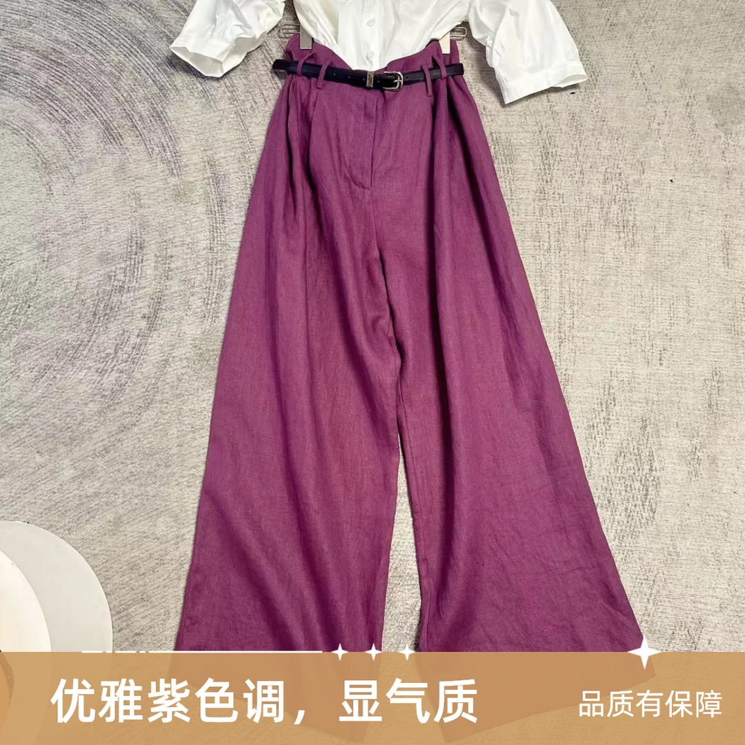 2025V v工作室新款 春夏新款高定休闲裤女士时尚高腰—5528