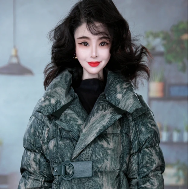 2025新款时尚减龄百搭白鸭绒羽绒服女装百搭冬季保暖女外套M-3XL