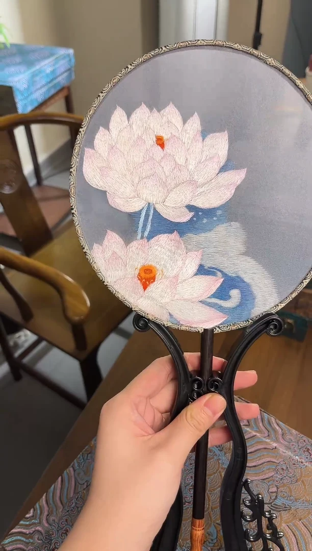 织绣手工苏绣牡丹花