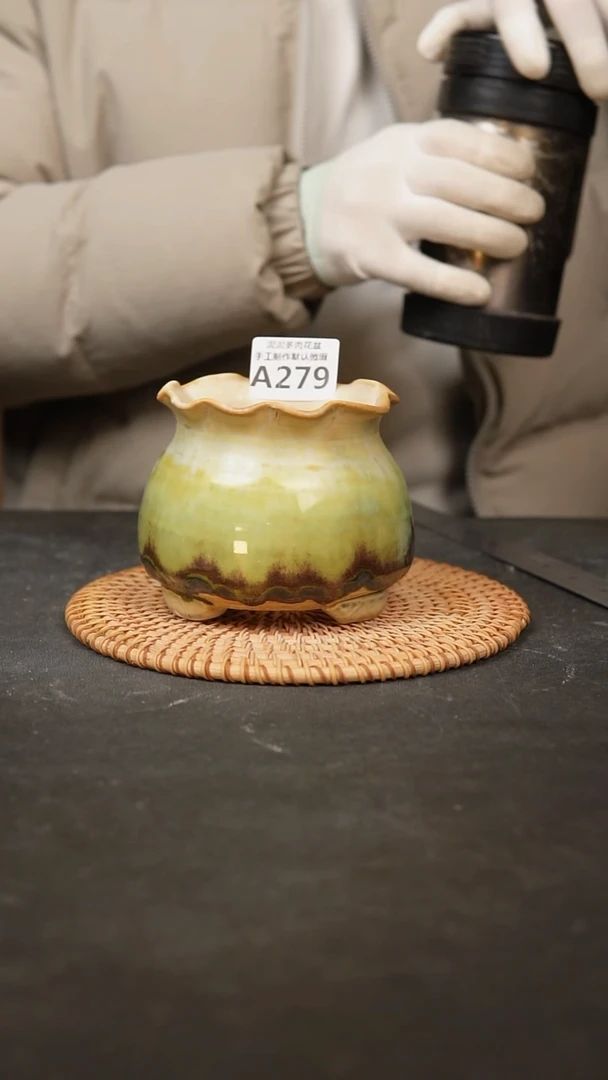 【闪购商品】瓷片279泥泥手工花盆