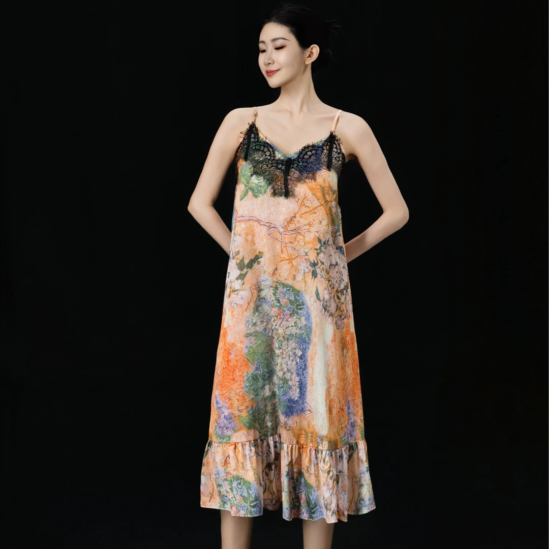 达芬奇密码森林裁缝睡裙2026夏季新款时尚吊带气质睡裙家居服