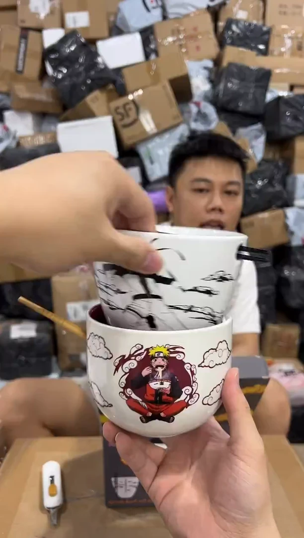 瓷片原盒火影拉面碗2件套
