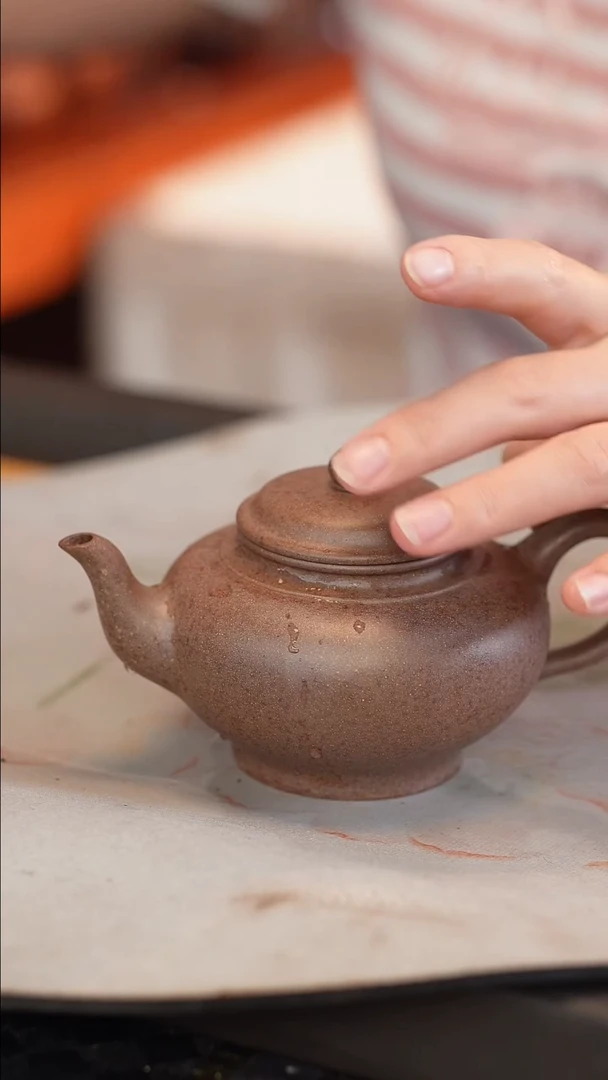 茶壶紫砂原矿手工制作    笑樱