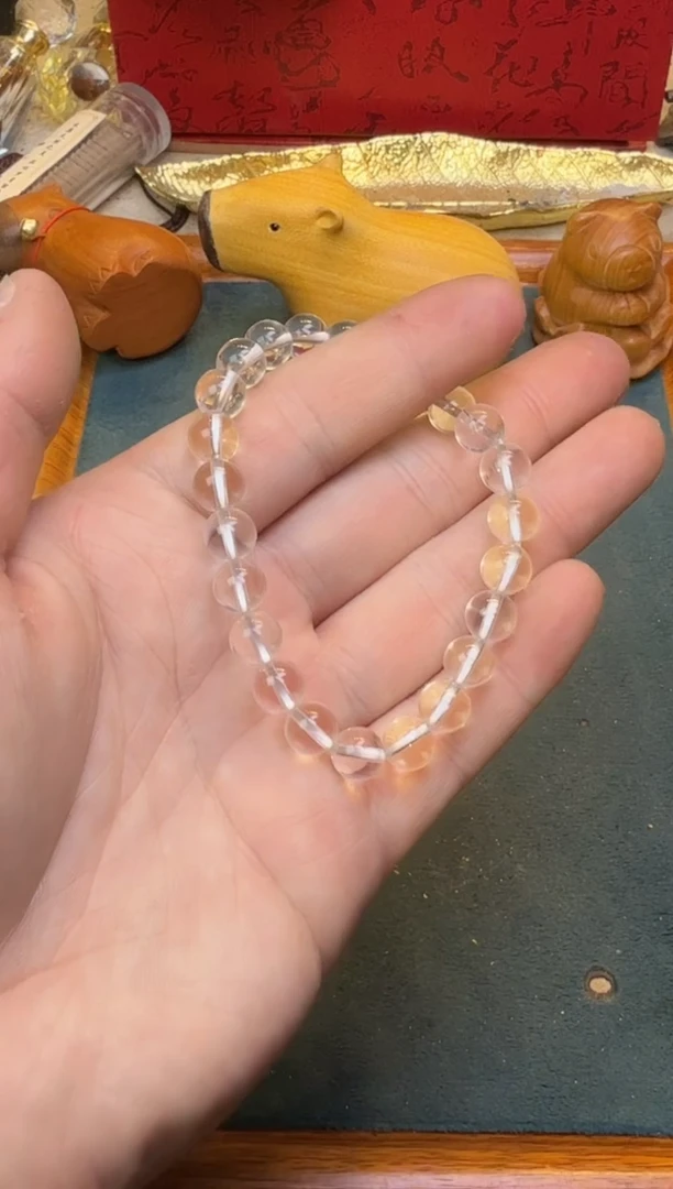 【闪购商品】水晶手串未镶嵌白水晶8mm单圈多样性发其一