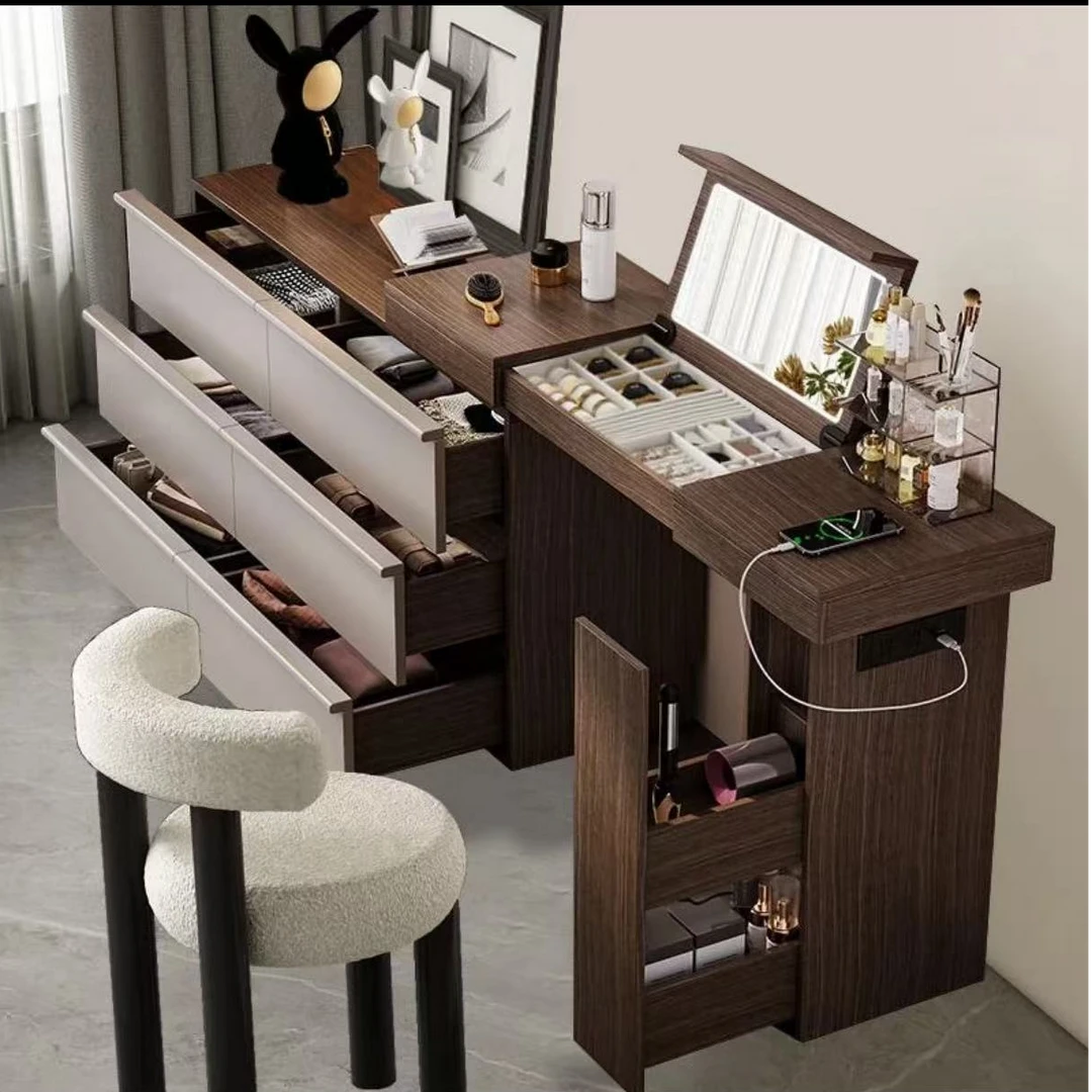 【国补链接】梳妆台全实木烤漆斗柜化妆桌一体梳妆台