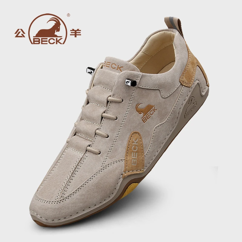 BECK/公羊秋款头层皮鞋真皮透气男鞋意大利休闲皮鞋男潮鞋65088