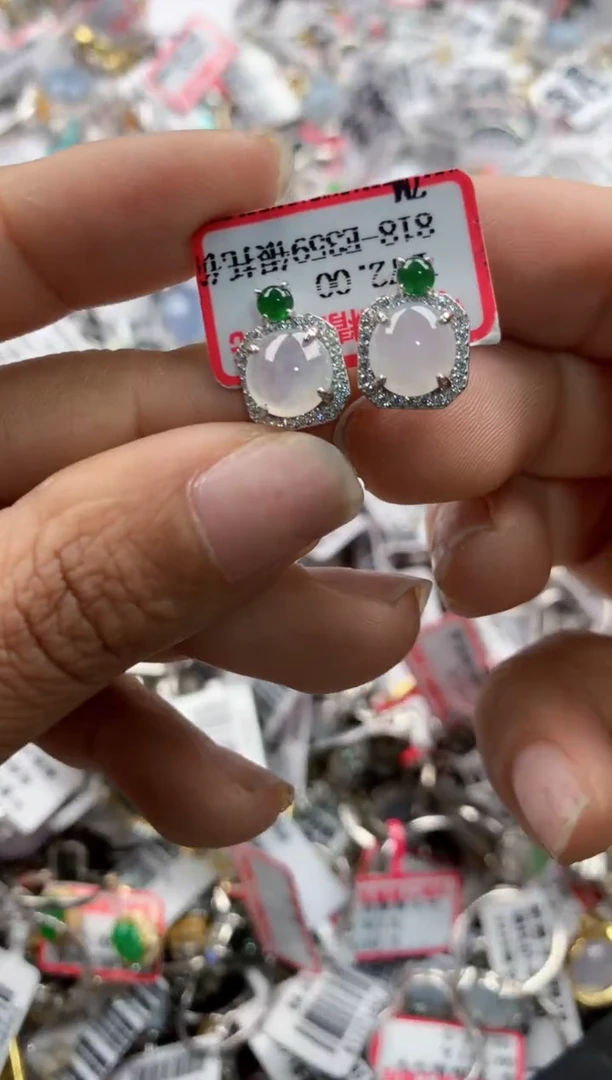 银S925镶嵌戒指翡翠888   8