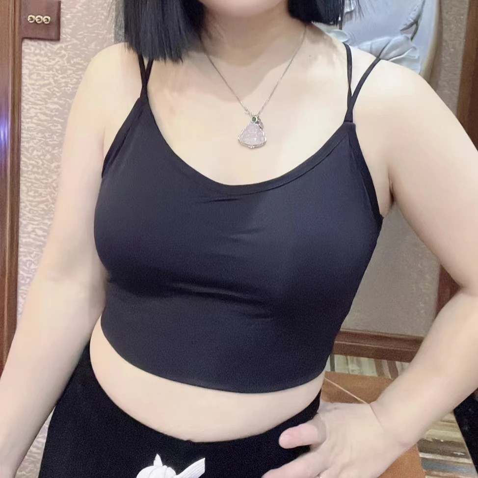 一体乳胶透气杯细带美背