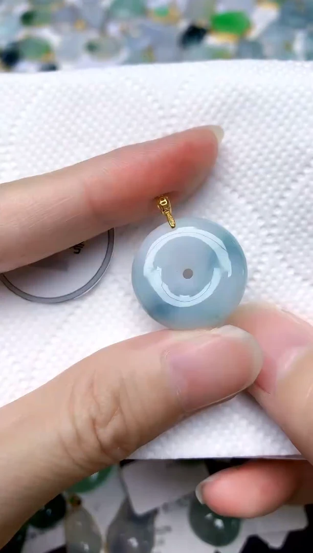 颈饰银S925镶嵌翡翠天然A货翡翠