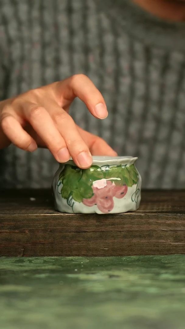 青诗集手工手绘瓷器