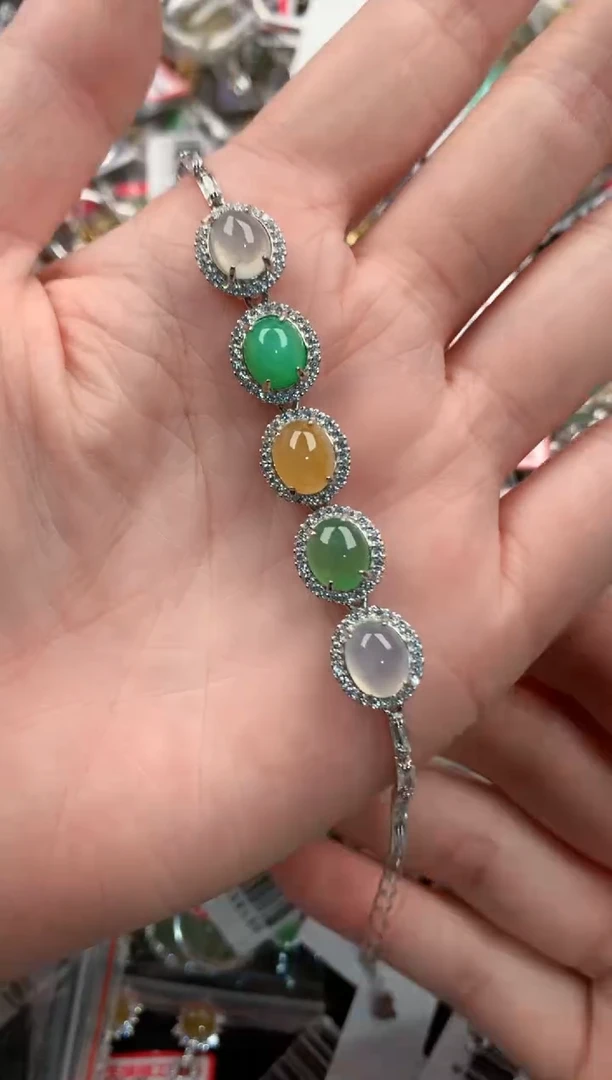 银S925镶嵌戒指翡翠222----9