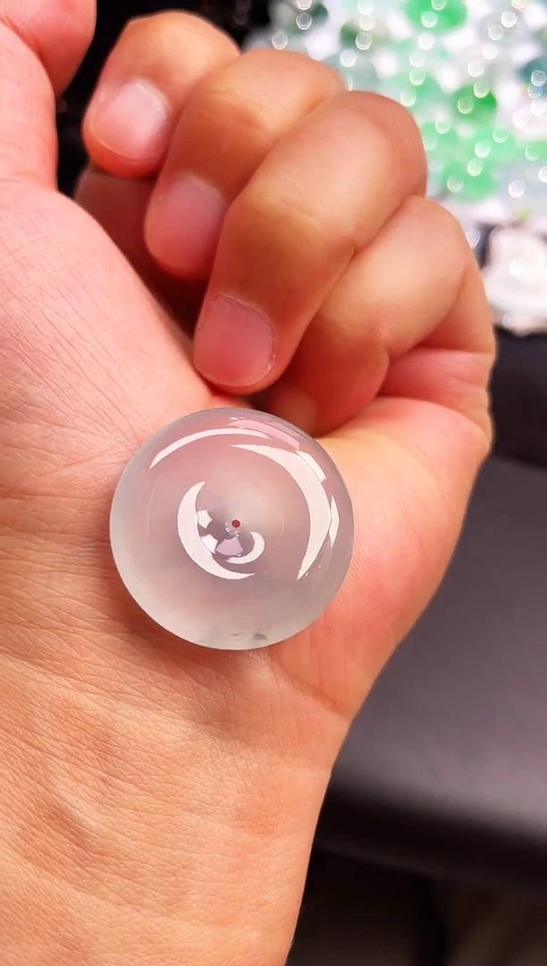 颈饰未镶嵌翡翠【40】平安扣 尺寸 27.2   5.9mm