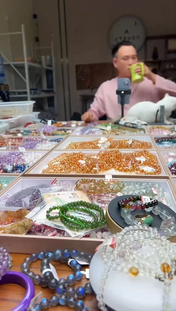水晶手链未镶嵌黄水晶多圈DIY