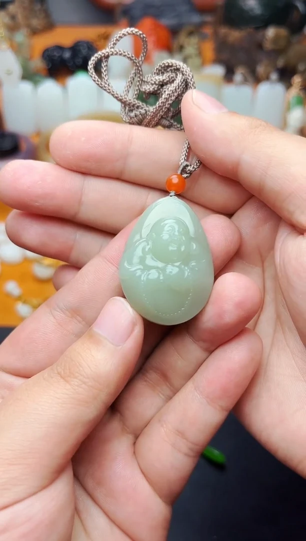 【闪购商品】和田玉颈饰银S925镶嵌佛01