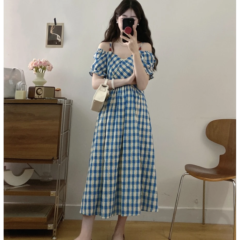 大码田园风格纹碎花连衣裙女夏胖MM遮肚子显瘦垂感A字裙