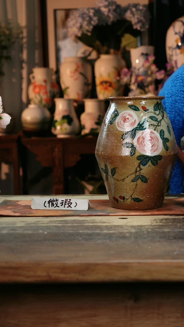 【闪购商品】瓷片景德镇纯手工釉下彩精品花瓶