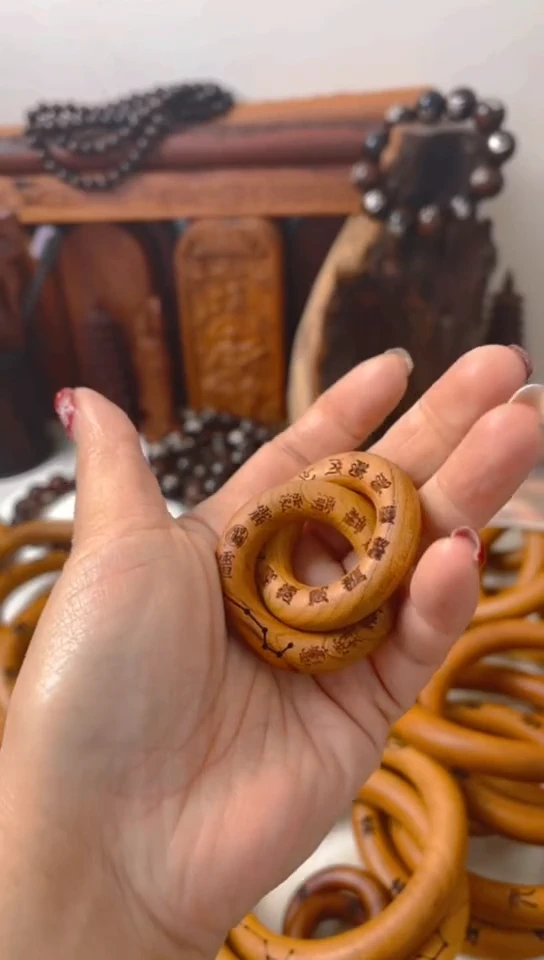【闪购商品】枣木木雕乾坤圈25圈口一物一拍