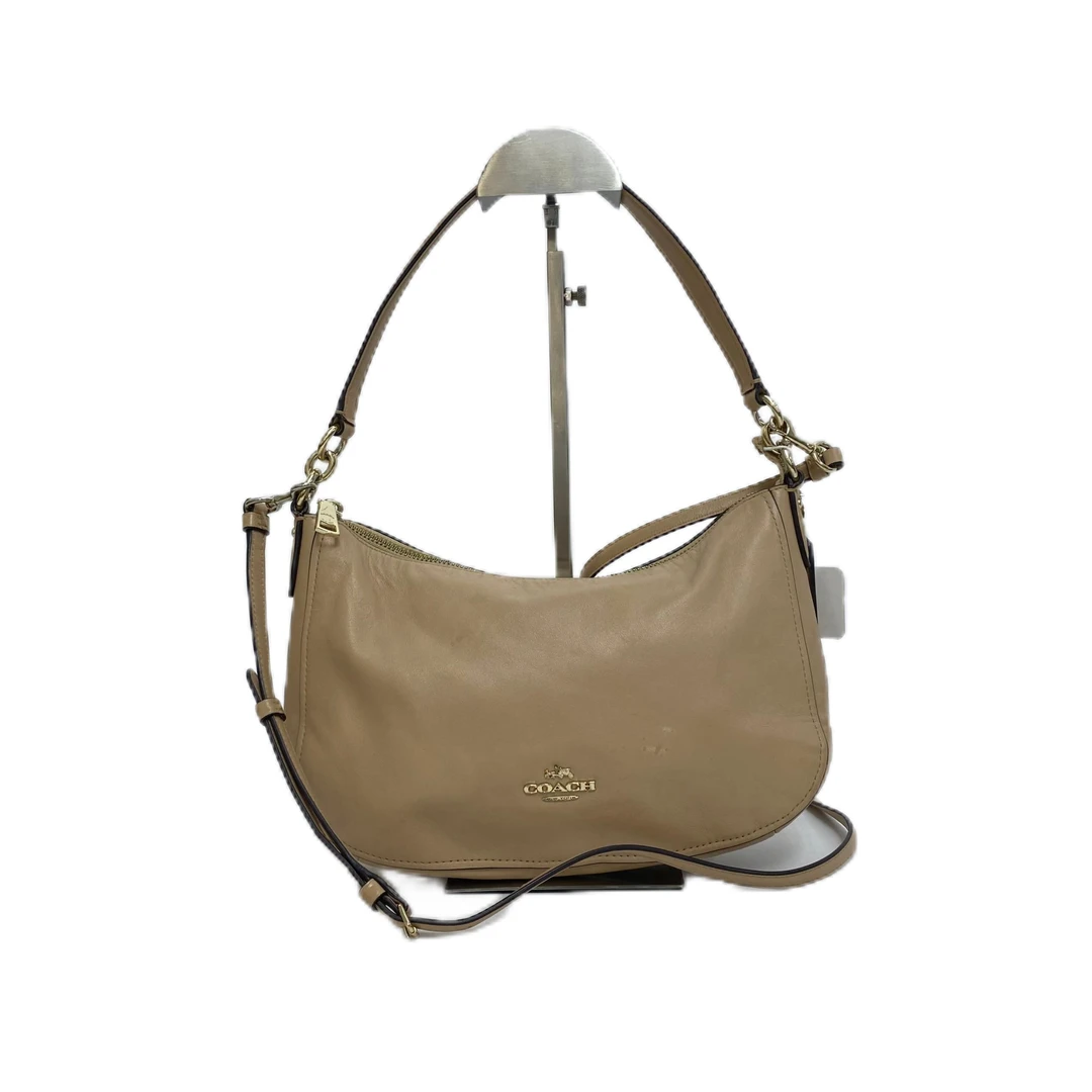 95新 COACH/蔻驰 杏色全皮单肩斜挎腋下包  Y-5792-B