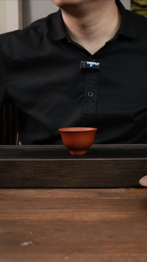 茶杯紫砂S**通朱泥斗笠杯 ！