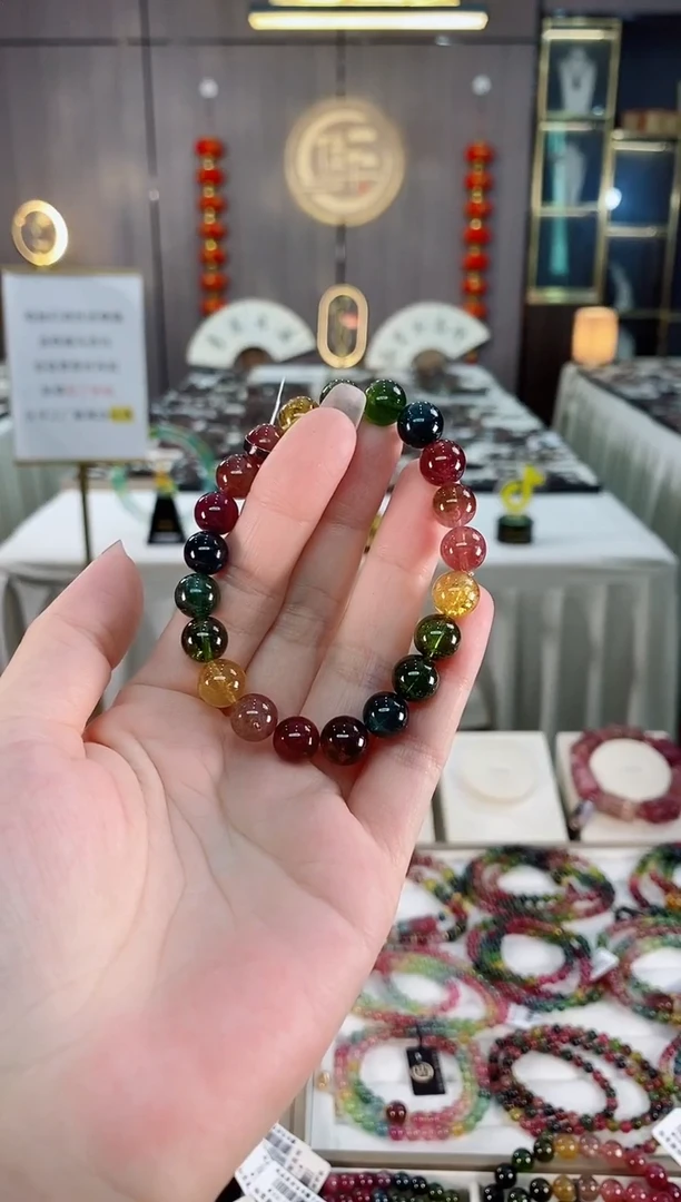 单圈手串9mm+未镶嵌碧玺（多样性发一条）hon