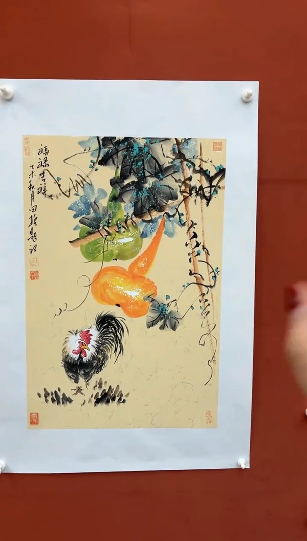 【闪购商品】国画福禄吉祥-四开三-托底