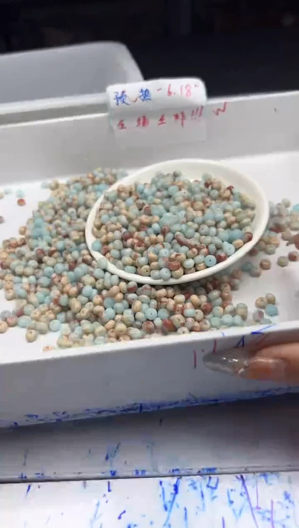 玛瑙/玉髓颈饰未镶嵌w2191寿山石算盘6*4mm*50颗