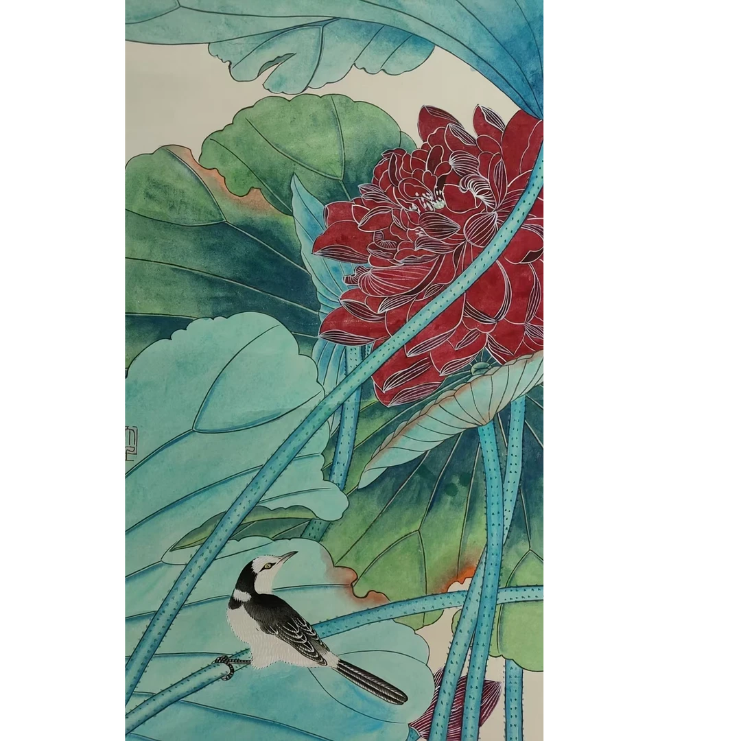 张老款花鸟立轴90/42