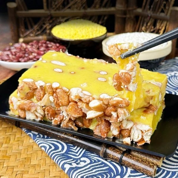 【炸鸡姐姐】东北大黄米年糕老式切糕手工制作芸豆馅粘豆包无糖精