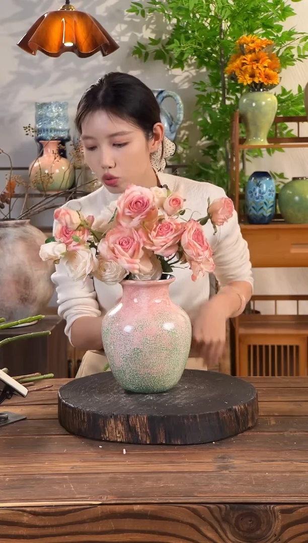 绿脂凝春中号胖肚瓶