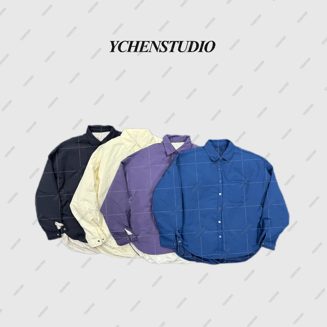 YC【琳琅】秋冬新款韩版糖果色POLO衫衬衣外套棉服W45919