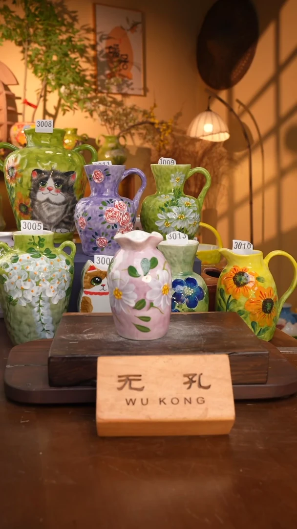 摆件2-30口径5高度15 1-2误差手工手绘有些许色差 完美慎拍