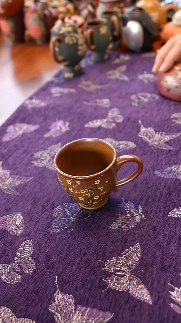 紫砂其他柴烧梅花杯