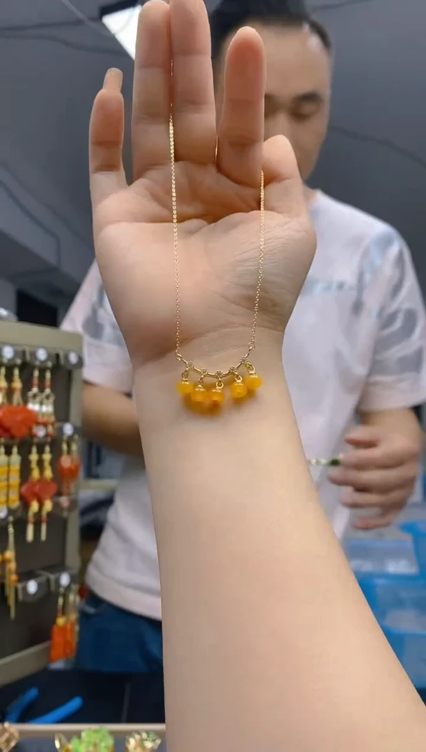 【闪购商品】翡翠耳饰合金94翡翠锁骨链