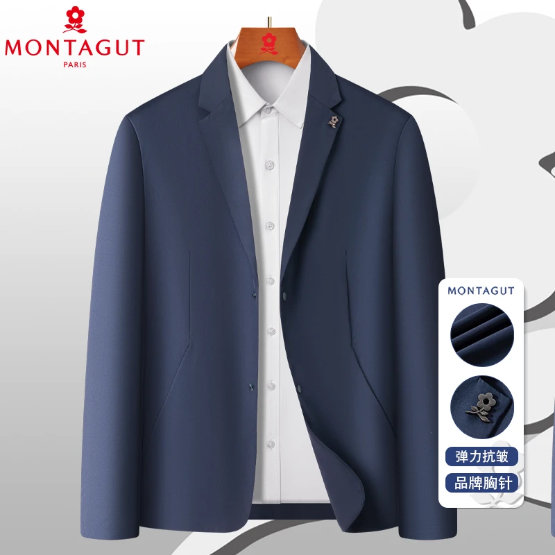 【梦特娇】高端男士西装外套新款修身商务休闲单西服外套上衣