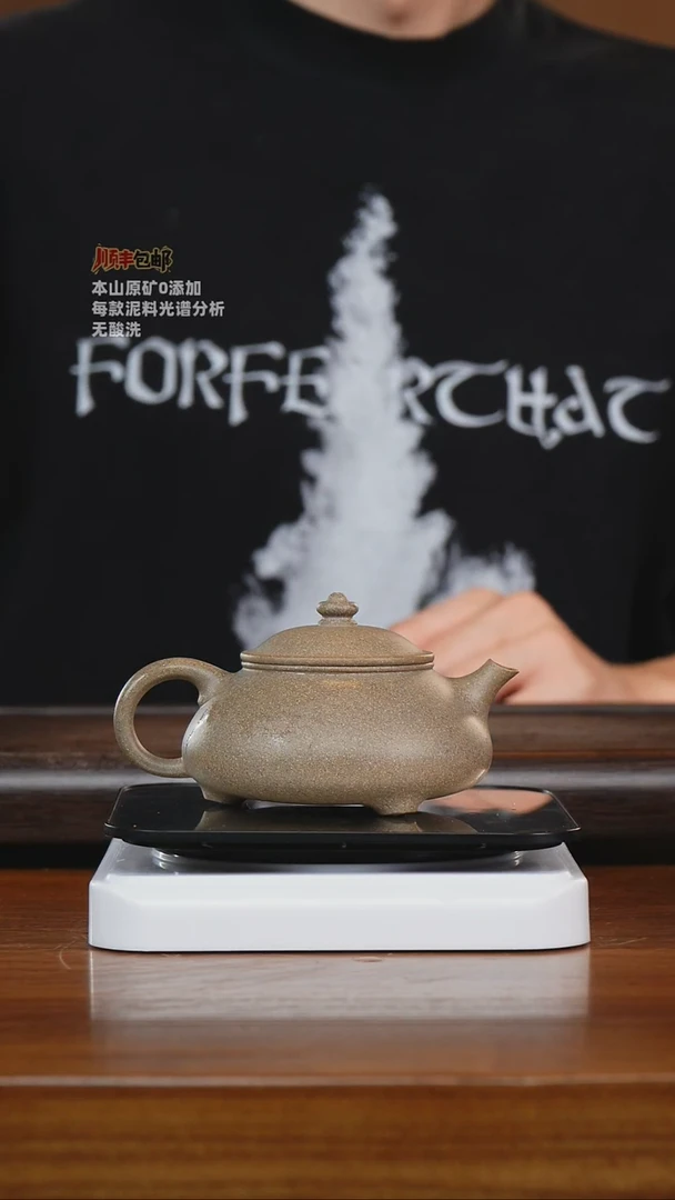 茶壶紫砂110原矿青段 太极寒江 185cc