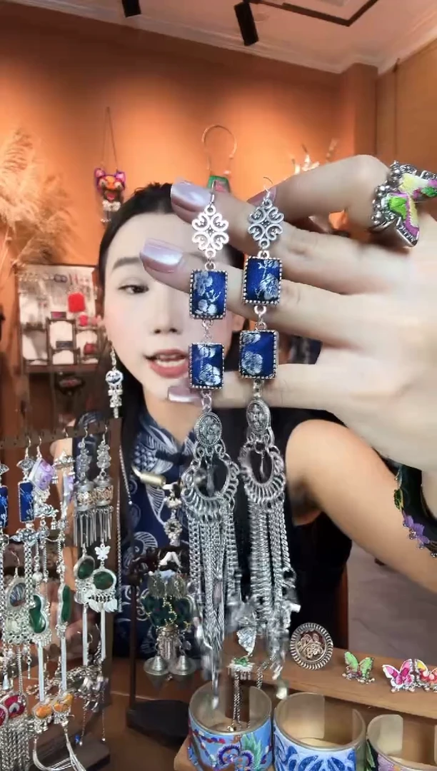 刺绣纯手工民族风耳环