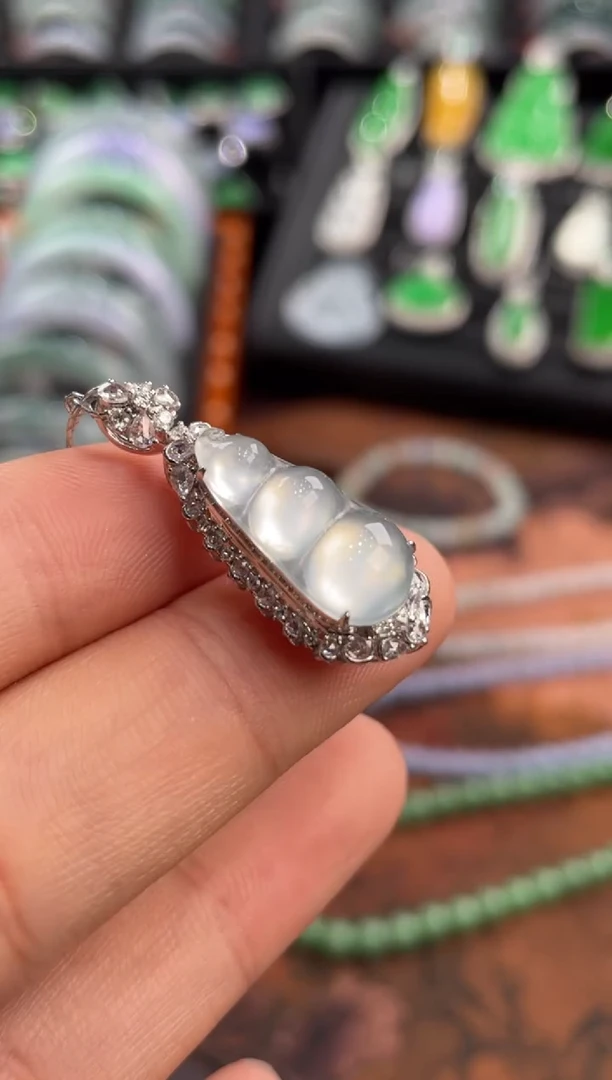 18K金镶嵌挂件翡翠ZHG01204-18