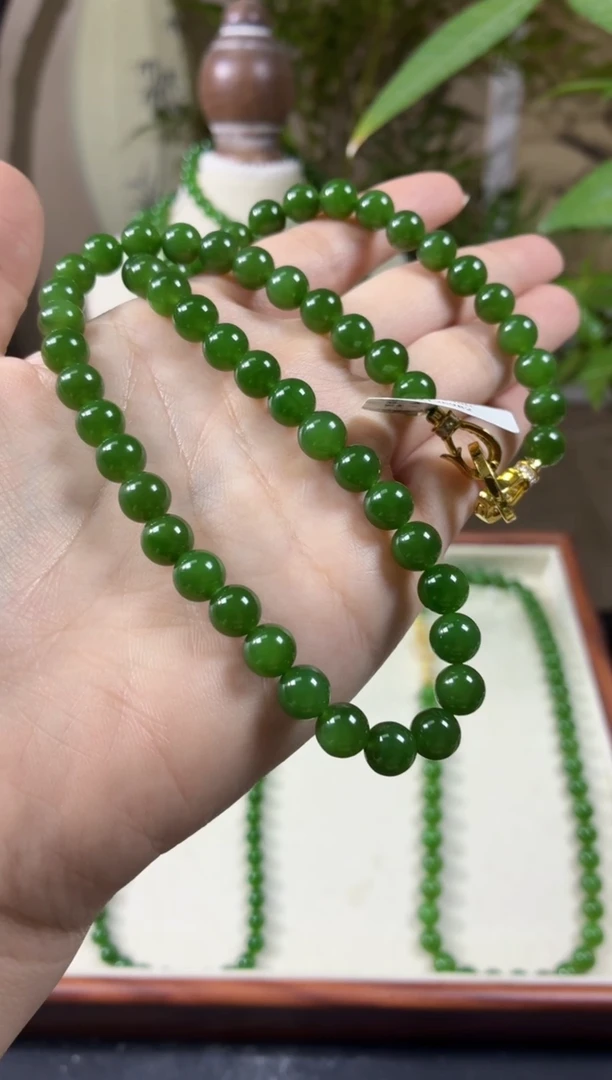 颈饰未镶嵌和田玉（碧玉）8辣菠无矿锁骨链