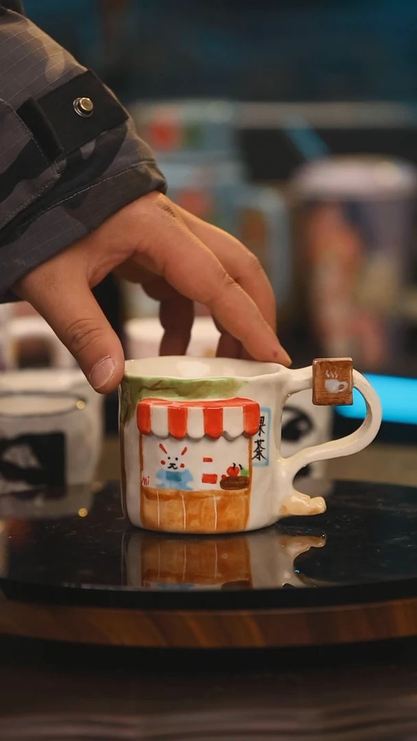 【闪购商品】杯子景德镇设计师釉下彩绘陶瓷