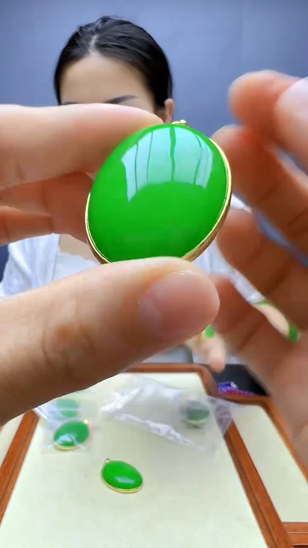 翡翠14K金镶嵌颈饰丹丹diy颈饰