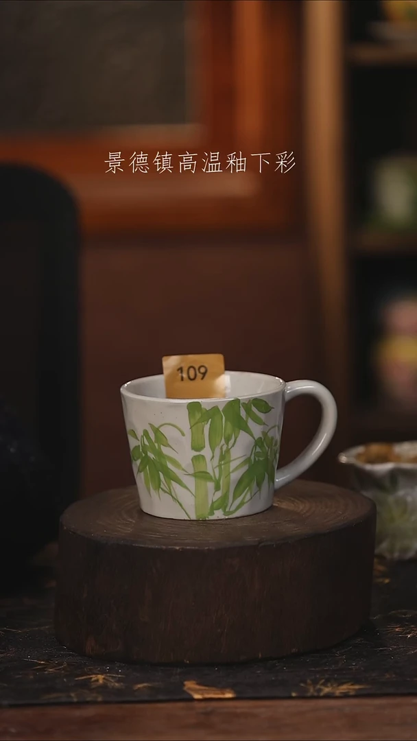 陶瓷景德镇高温釉下手绘陶瓷@L109@