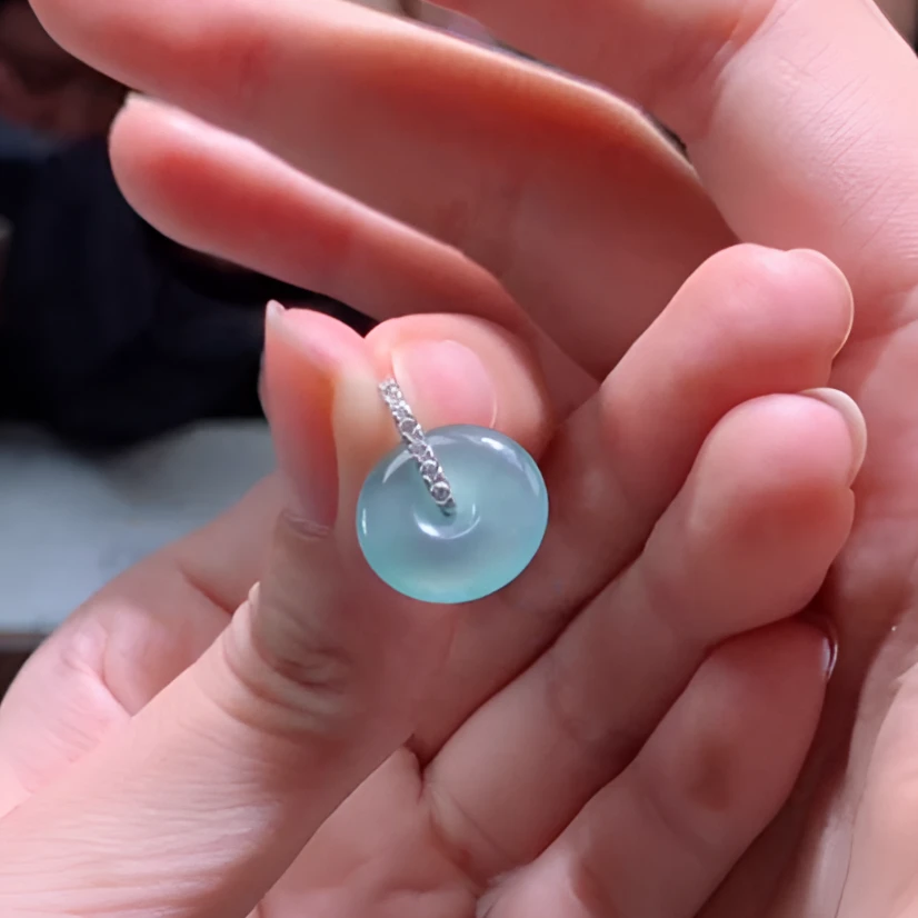 天然A货翡翠平安扣吊坠-15-YGRS042-多样性发货